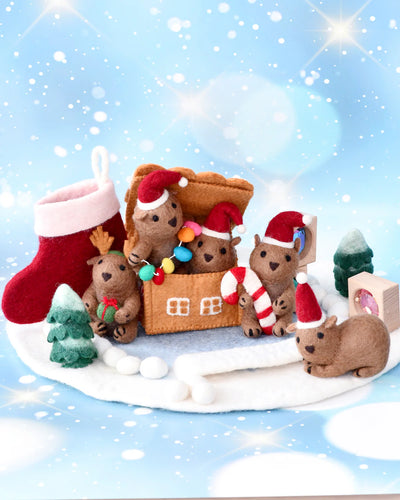 Pre-Order Felt Gingerbread House, Candy Canes