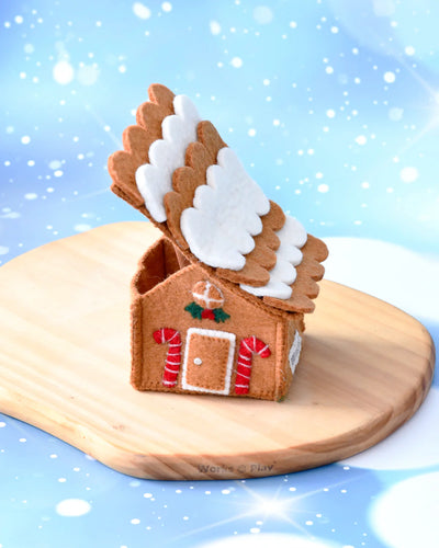 Pre-Order Felt Gingerbread House, Candy Canes