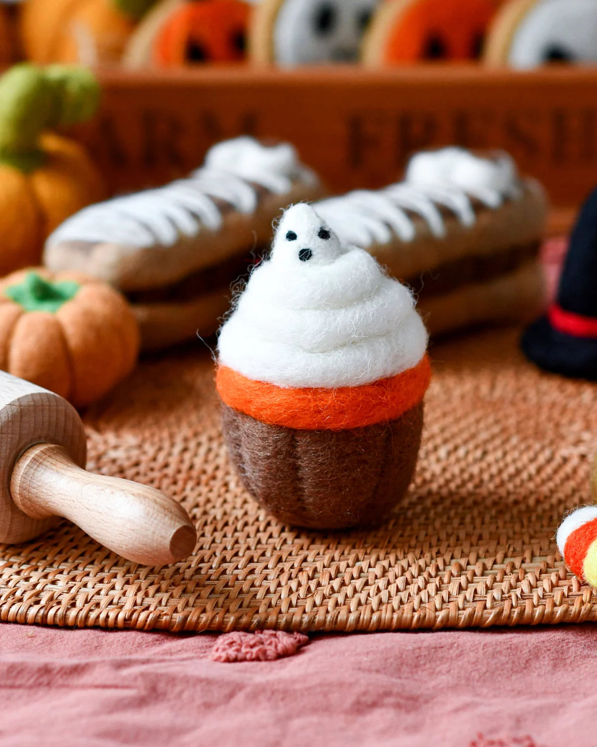 Felt Halloween Cupcake Cute Ghost
