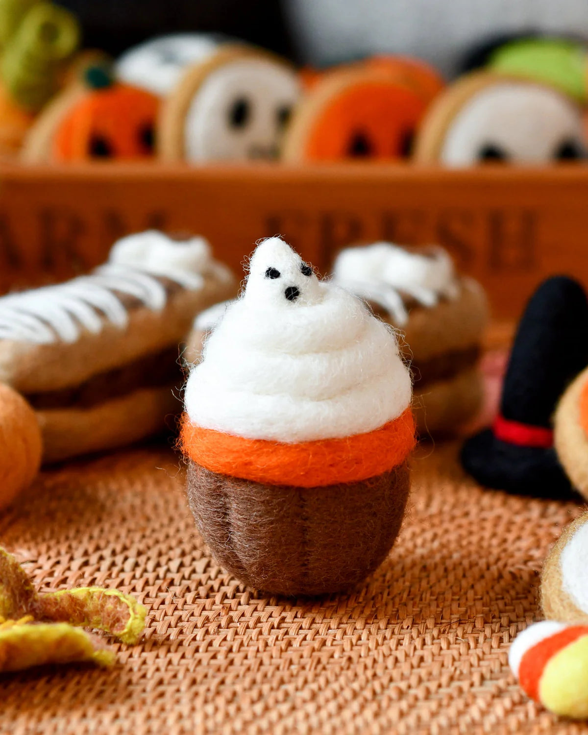 Felt Halloween Cupcake Cute Ghost