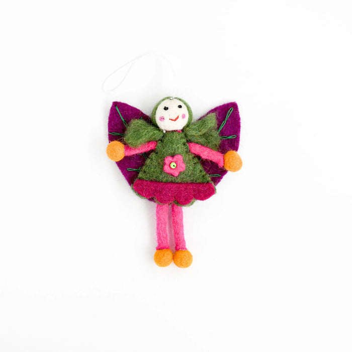 Felt Leaf Fairy, Green Hair