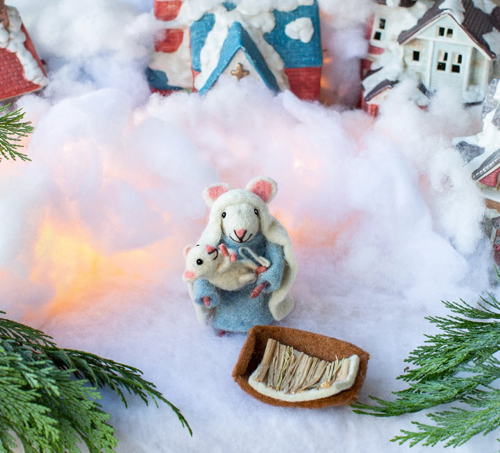 Felt Nativity Mice Family Set