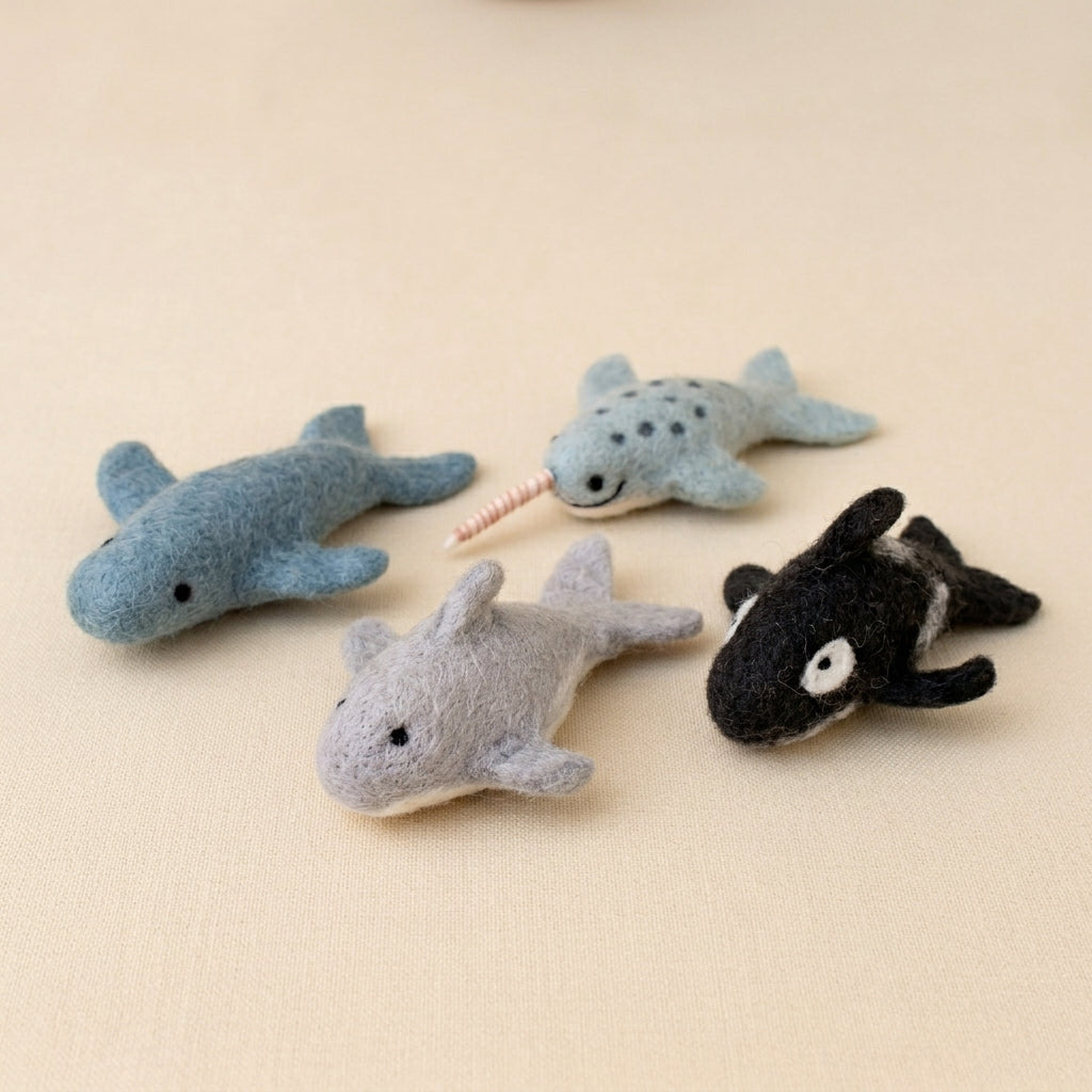 Felt Ocean Marine Mammals, Set of 4