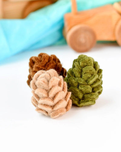 Felt Pinecones, Set of 3