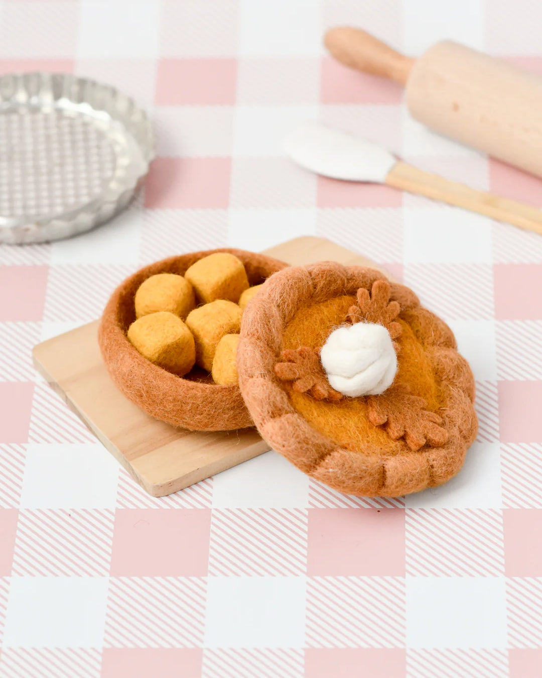 Sale Felt Pumpkin Pie Play Food Set