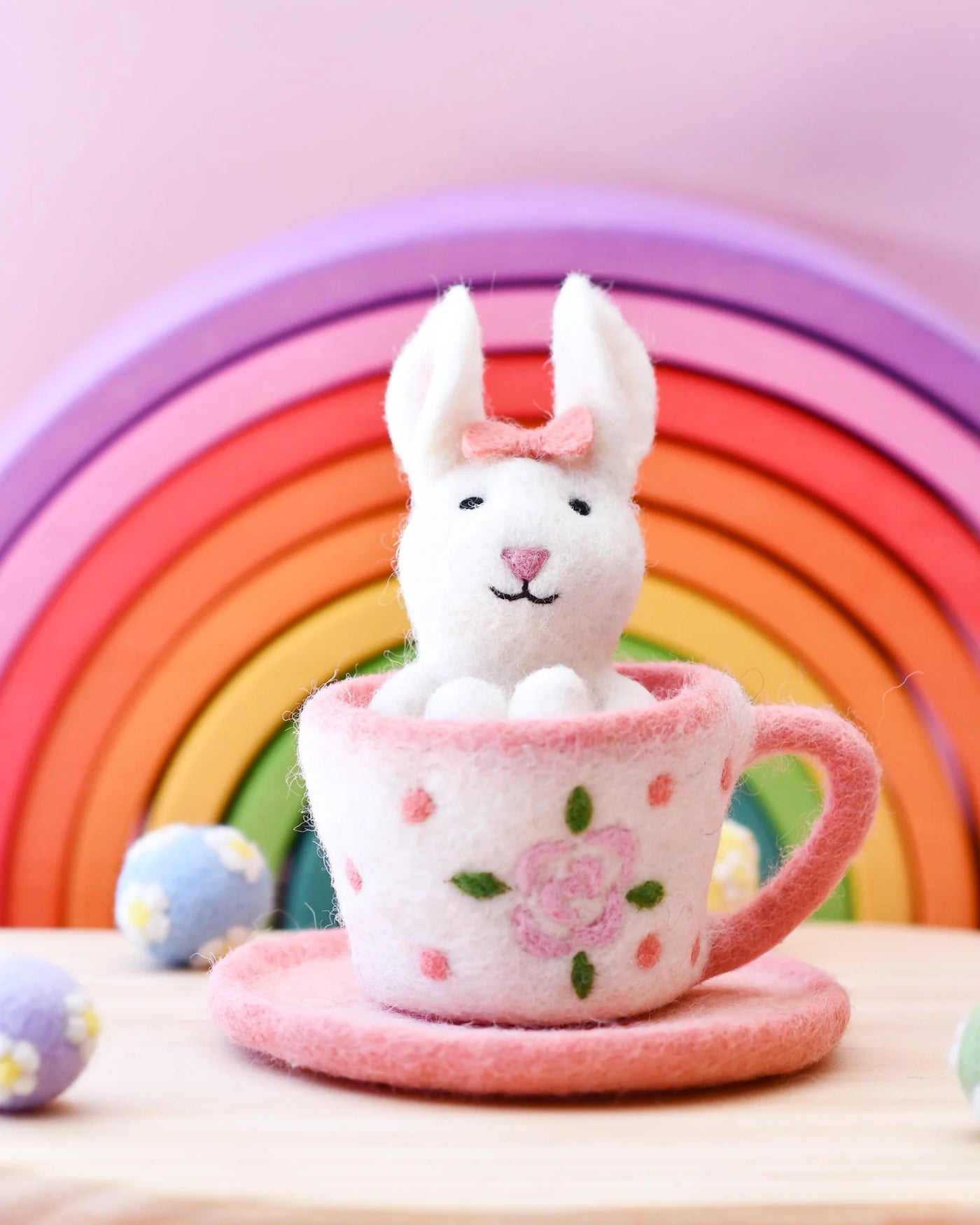 Sale Felt Rabbit in Tea Cup Toy