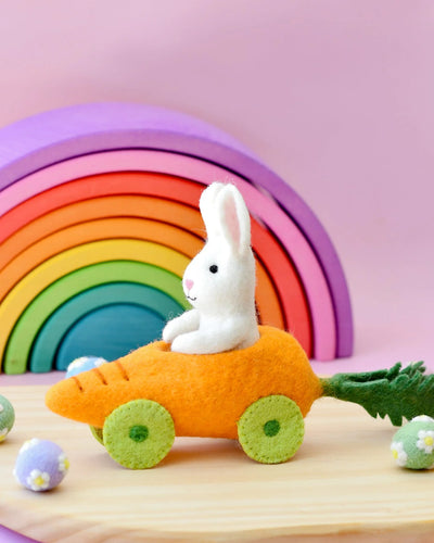 Sale Felt Rabbit with Carrot Car Toy