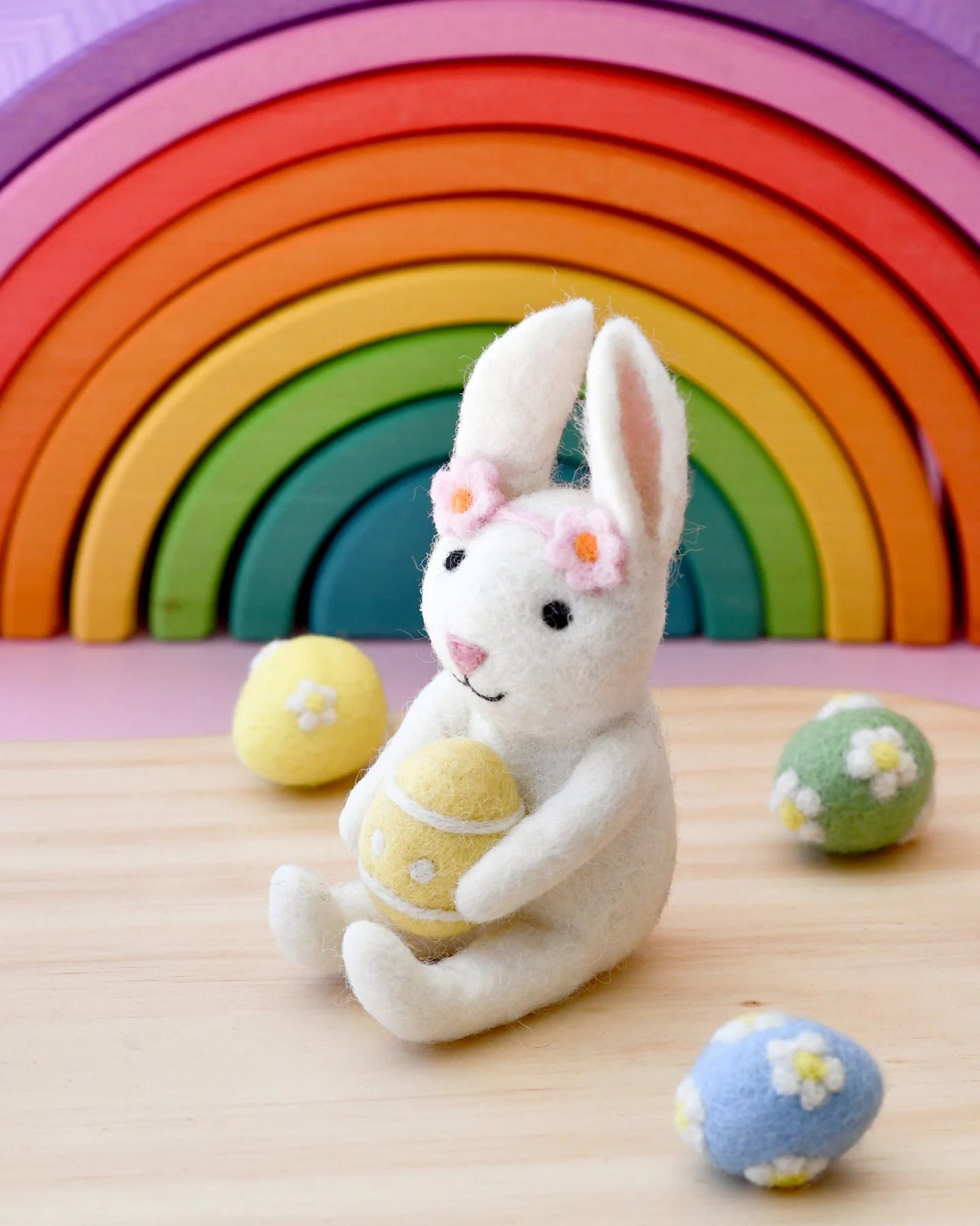 Felt Rabbit with Easter Egg