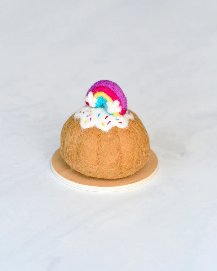 Felt Rainbow Bundt Cake with Icing