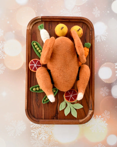 Pre-Order Felt Roast Turkey Play Food Set (Ships in early November)