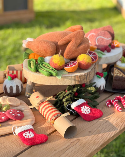 Pre-Order Felt Roast Turkey Play Food Set (Ships in early November)