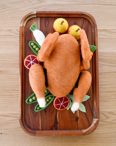 Pre-Order Felt Roast Turkey Play Food Set (Ships in early November)