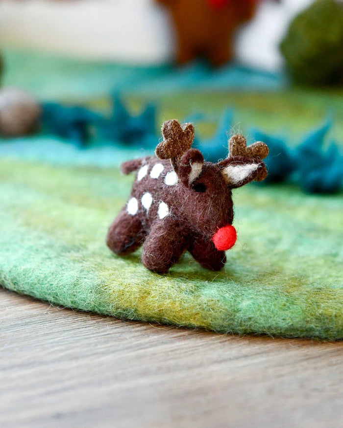 Sale Felt Small Red-Nosed Reindeer Toy