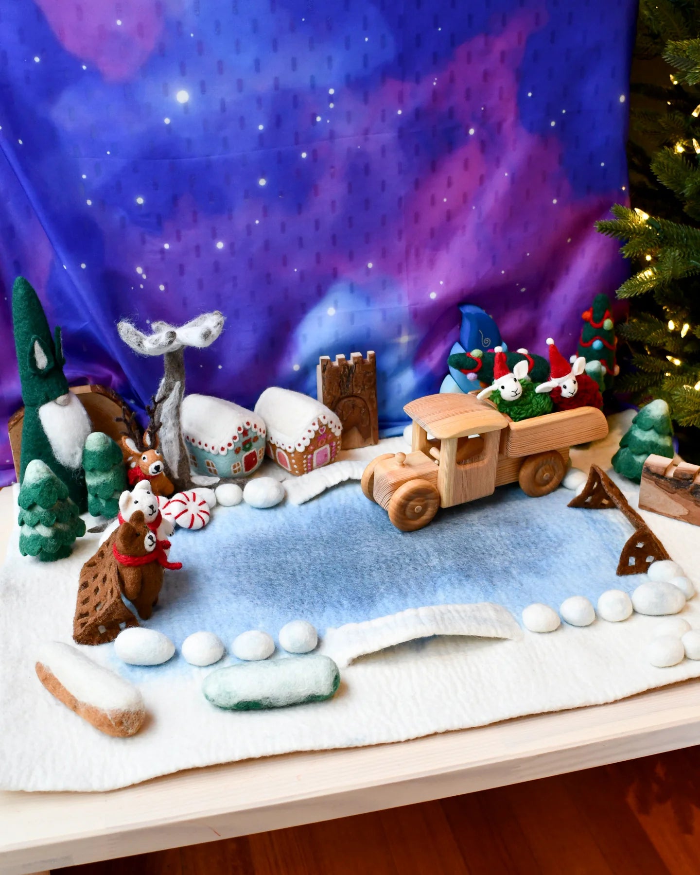 Felt Snow Ice Rink Play Mat Playscape – My Toy Wagon