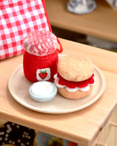 Pre-Order Felt Strawberry Jam and Scones Set