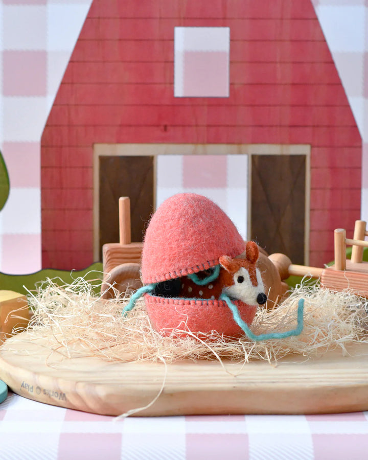 Sale Felt Surprise Egg with Deer Inside
