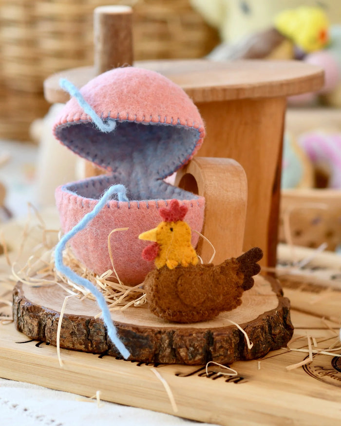 Sale Felt Surprise Egg with Hen Inside