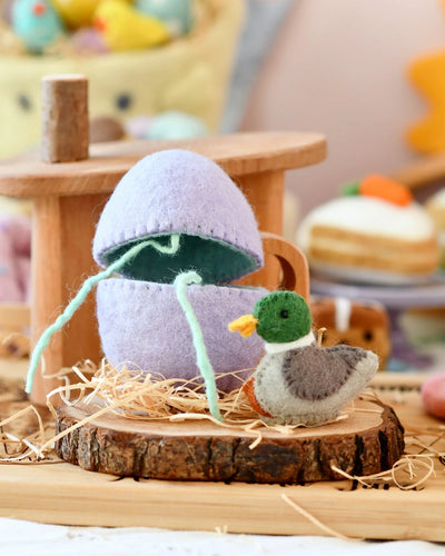 Pre-Order Felt Surprise Egg with Mallard Duck Inside (Ships in late January)