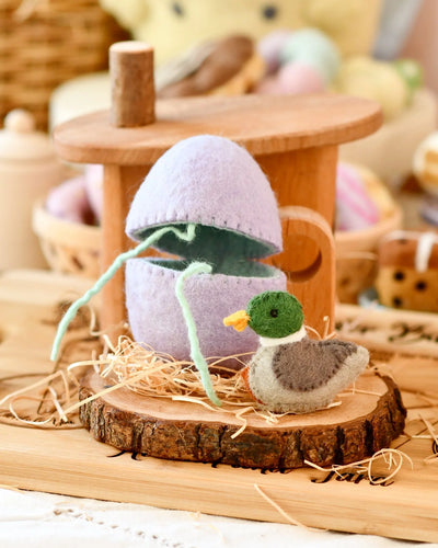 Pre-Order Felt Surprise Egg with Mallard Duck Inside (Ships in late January)