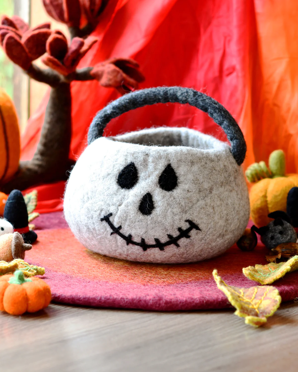 Sale Felt Trick-Or-Treat Spooky Skull BaG