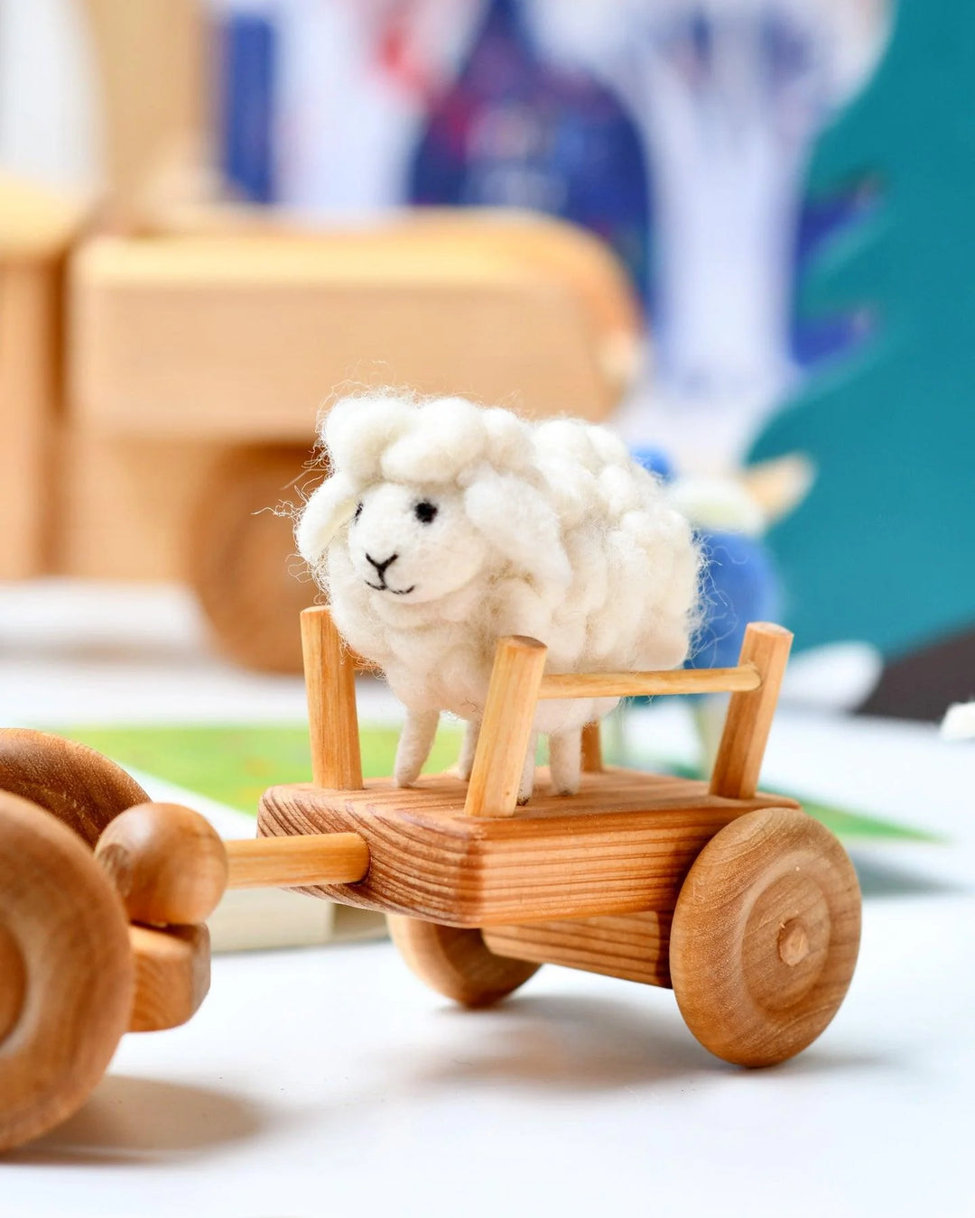 Felt White Sheep Toy