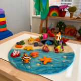 Felt Blue Parrot Fish, handmade felt toy from Little Brood. · view 4