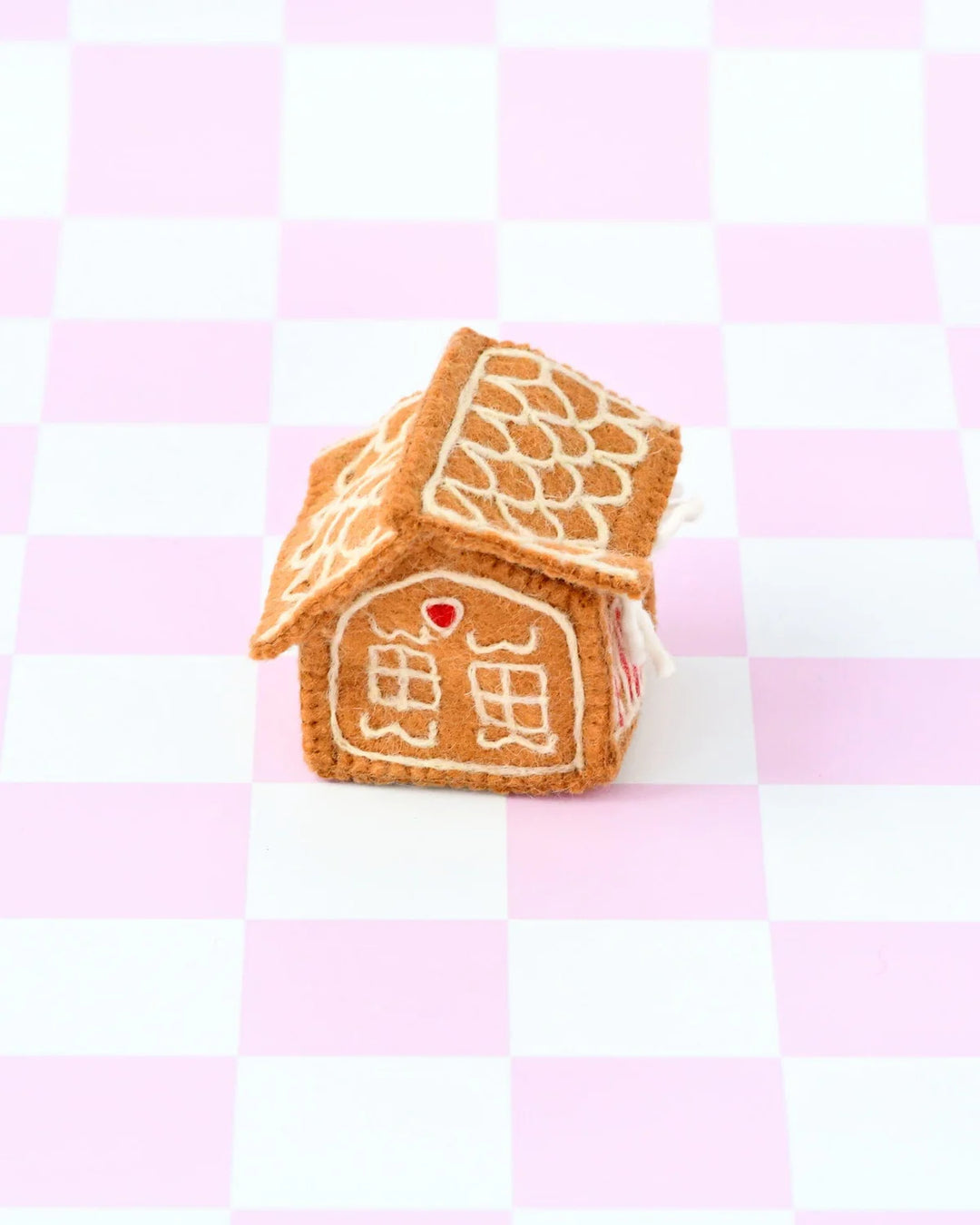 Sale Felt Gingerbread House, Red Door