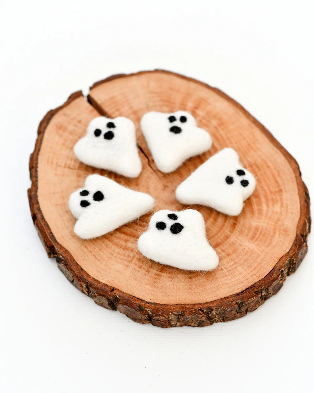 Felt Halloween Spooky Ghosts Loose Parts, Set of 5