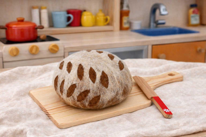Felt Sourdough Bread with Leaf Cut