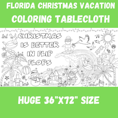 Christmas Coloring Tablecloth