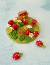Felt Strawberry Mini Play Mat, handmade felt toy from Little Brood. · view 4
