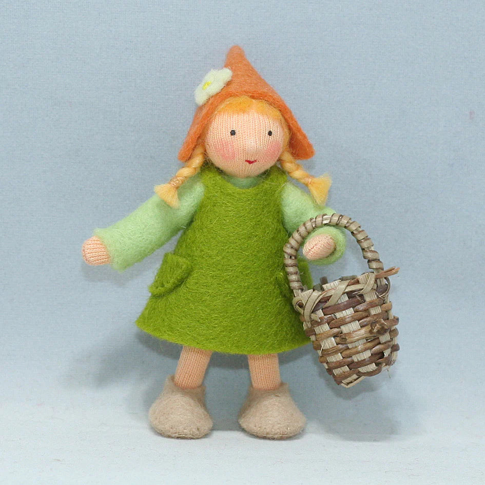 Garden Gnome Girl with Basket | Light Skin Tone