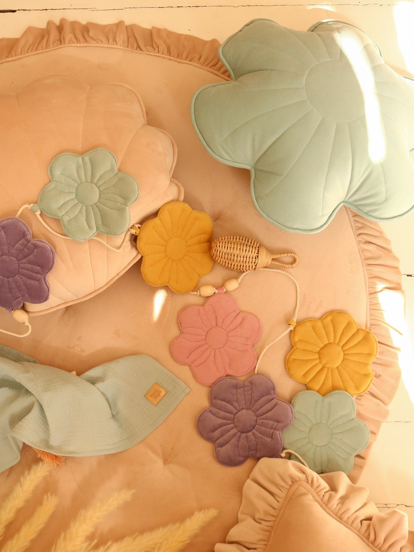 Muslin "Mint" Baby Swaddle Blanket