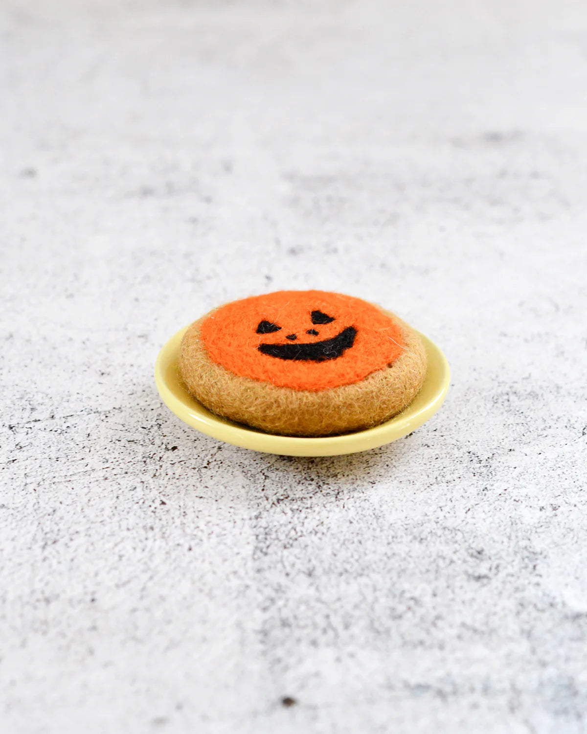 Felt Orange Jack 'O Lantern Cookie