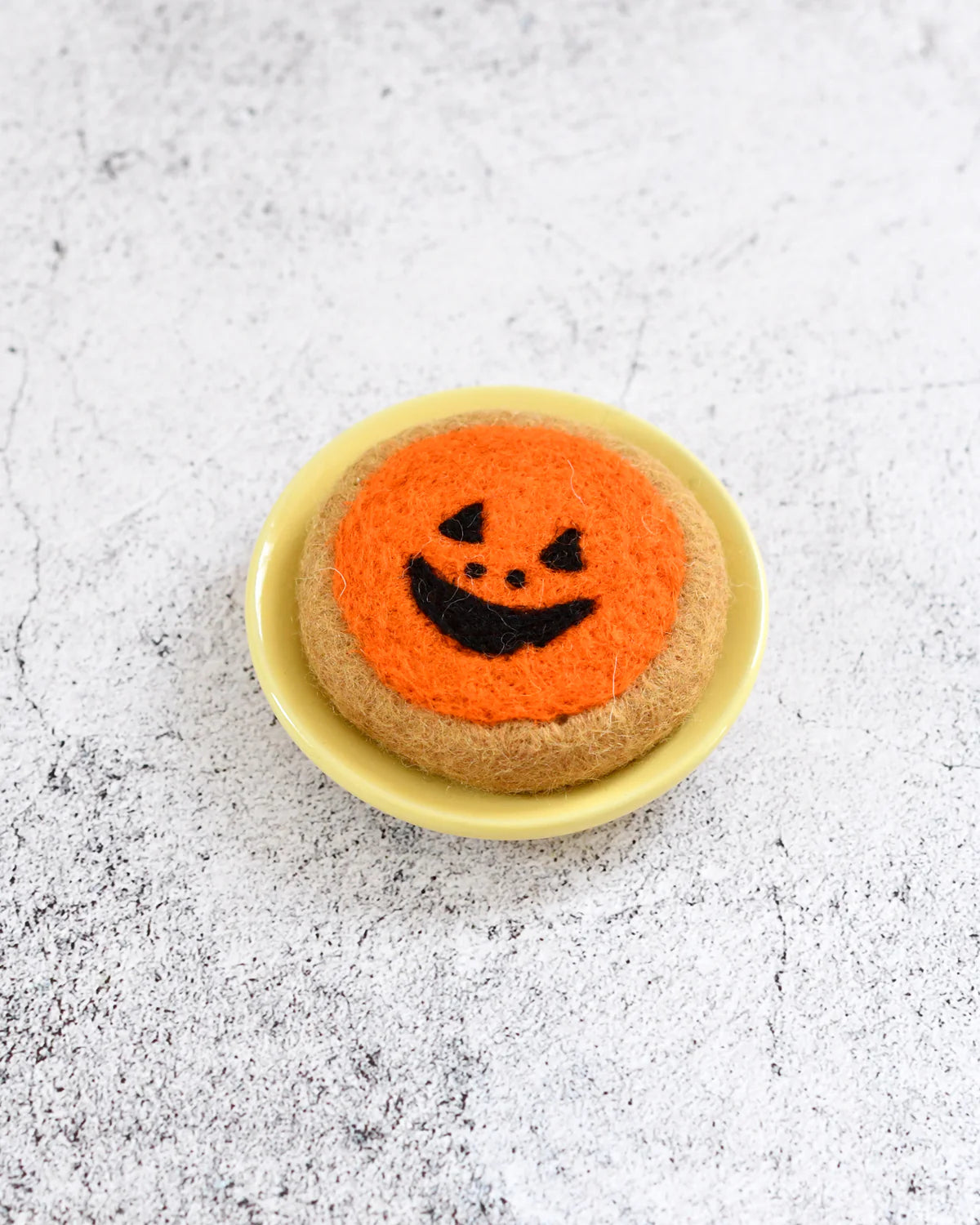 Felt Orange Jack 'O Lantern Cookie