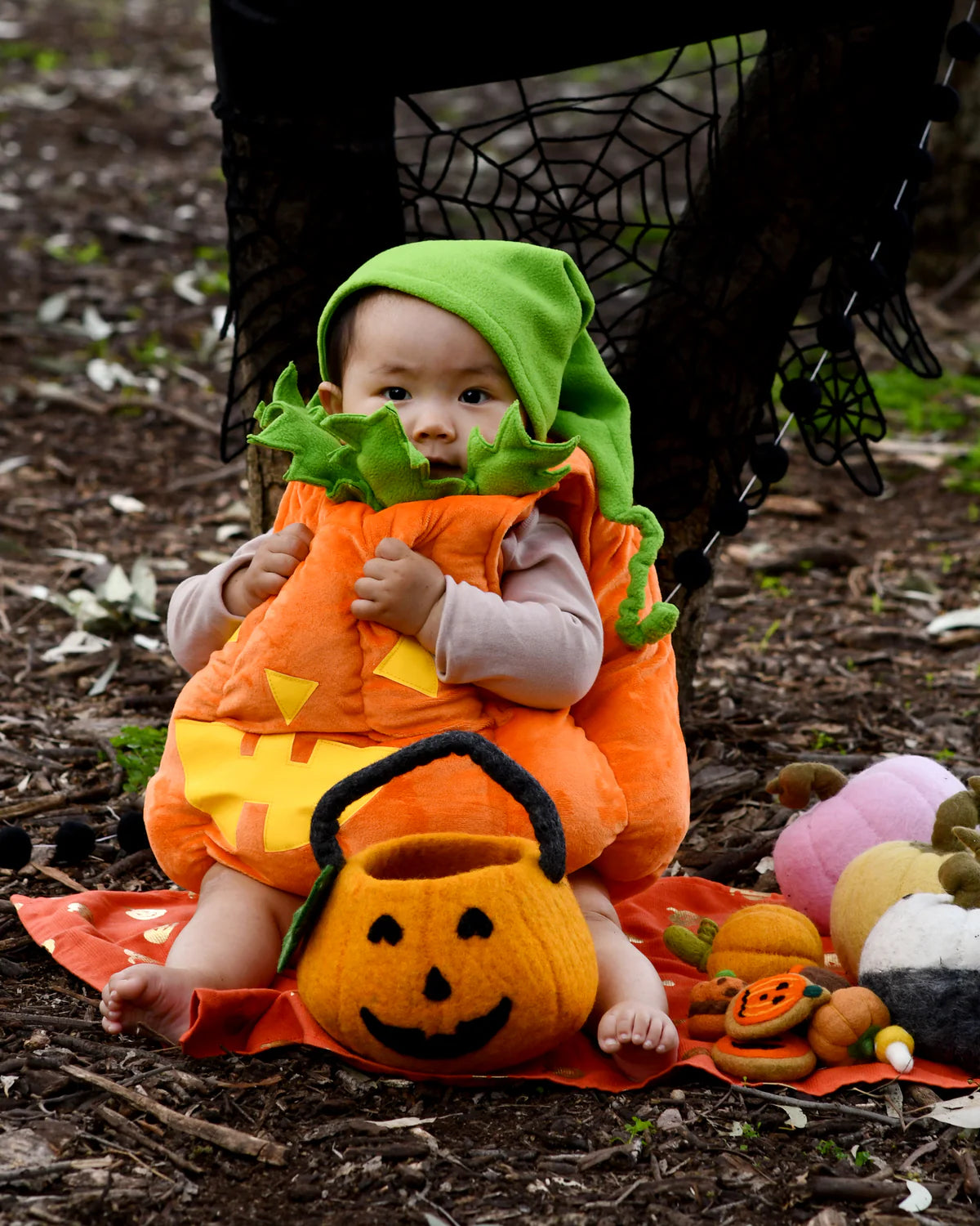 Sale Felt Jack 'O Lantern Pumpkin Bag