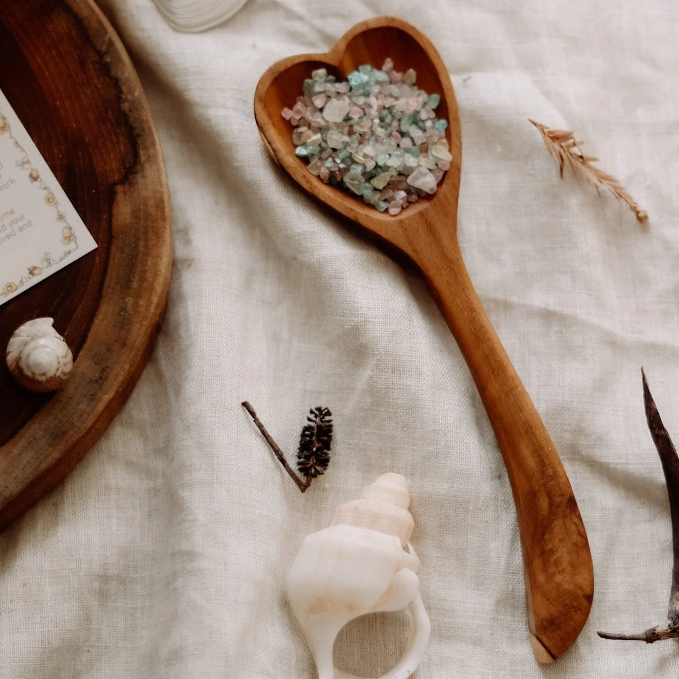 Papoose Teak Heart Spoon