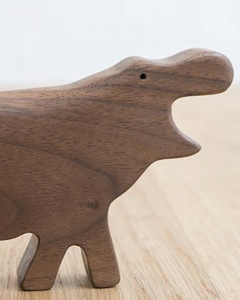 Eguchi Toys Wooden Hippo Rattle