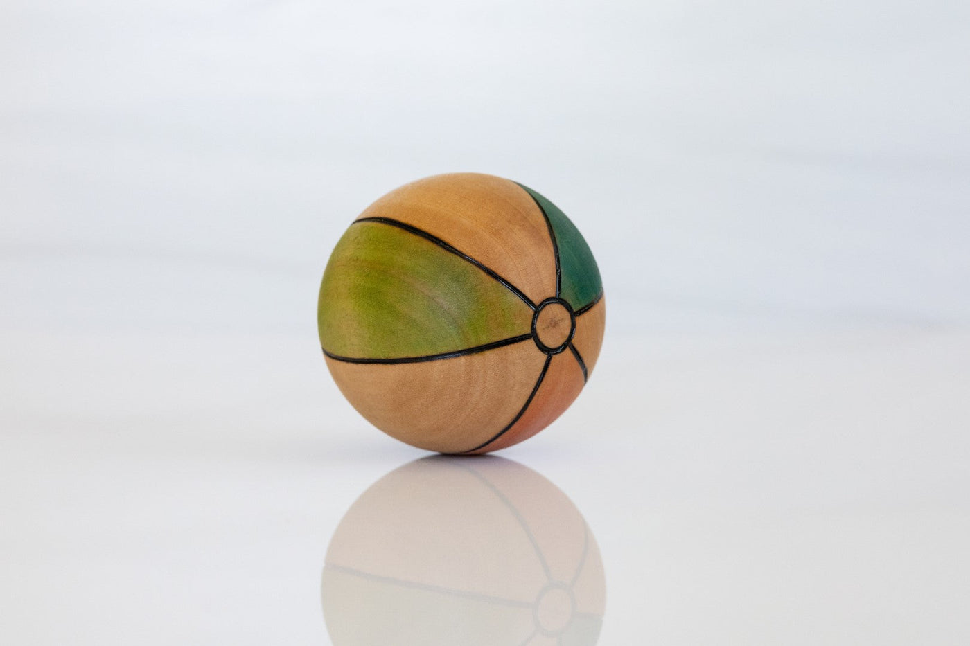 Solid Birch Wooden Beach Ball Playscape Toy