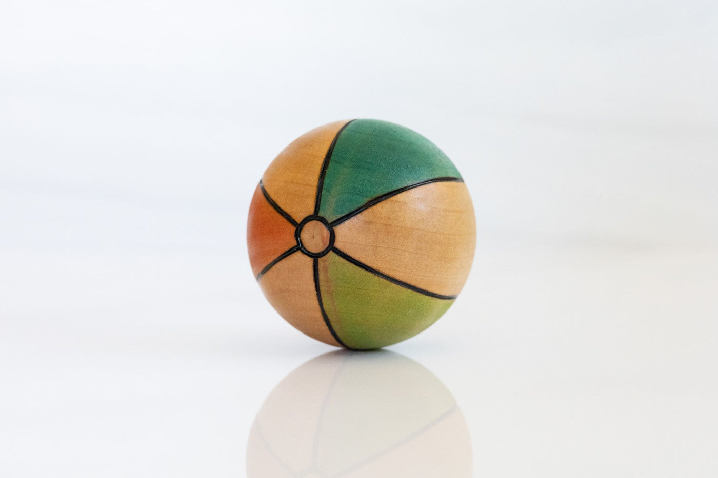 Solid Birch Wooden Beach Ball Playscape Toy