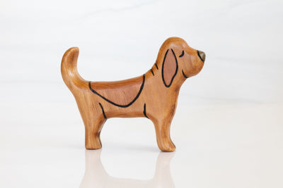 Wooden Bloodhound Toy Dog