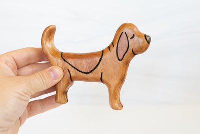 Wooden Bloodhound Toy Dog