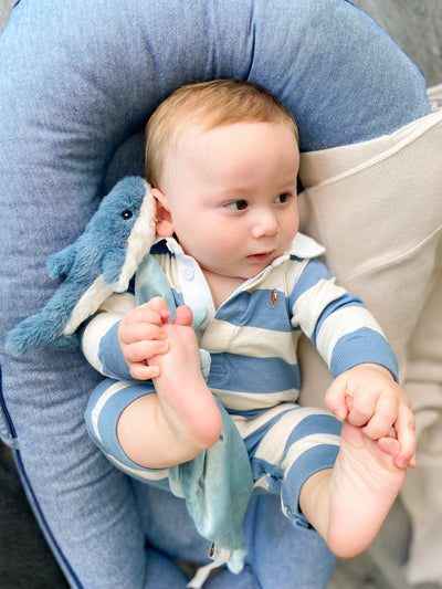 Seaborn Shark Knotted Security Blankie