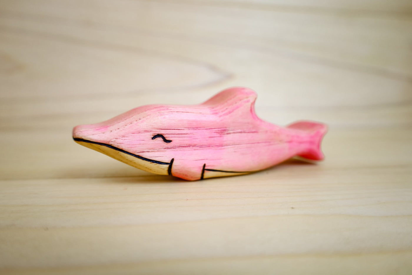 Wooden Amazon Pink Dolphin Toy