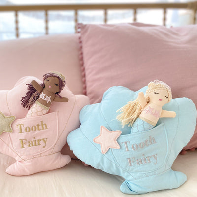 Mimi Mermaid Tooth Fairy Pillow and Doll Set