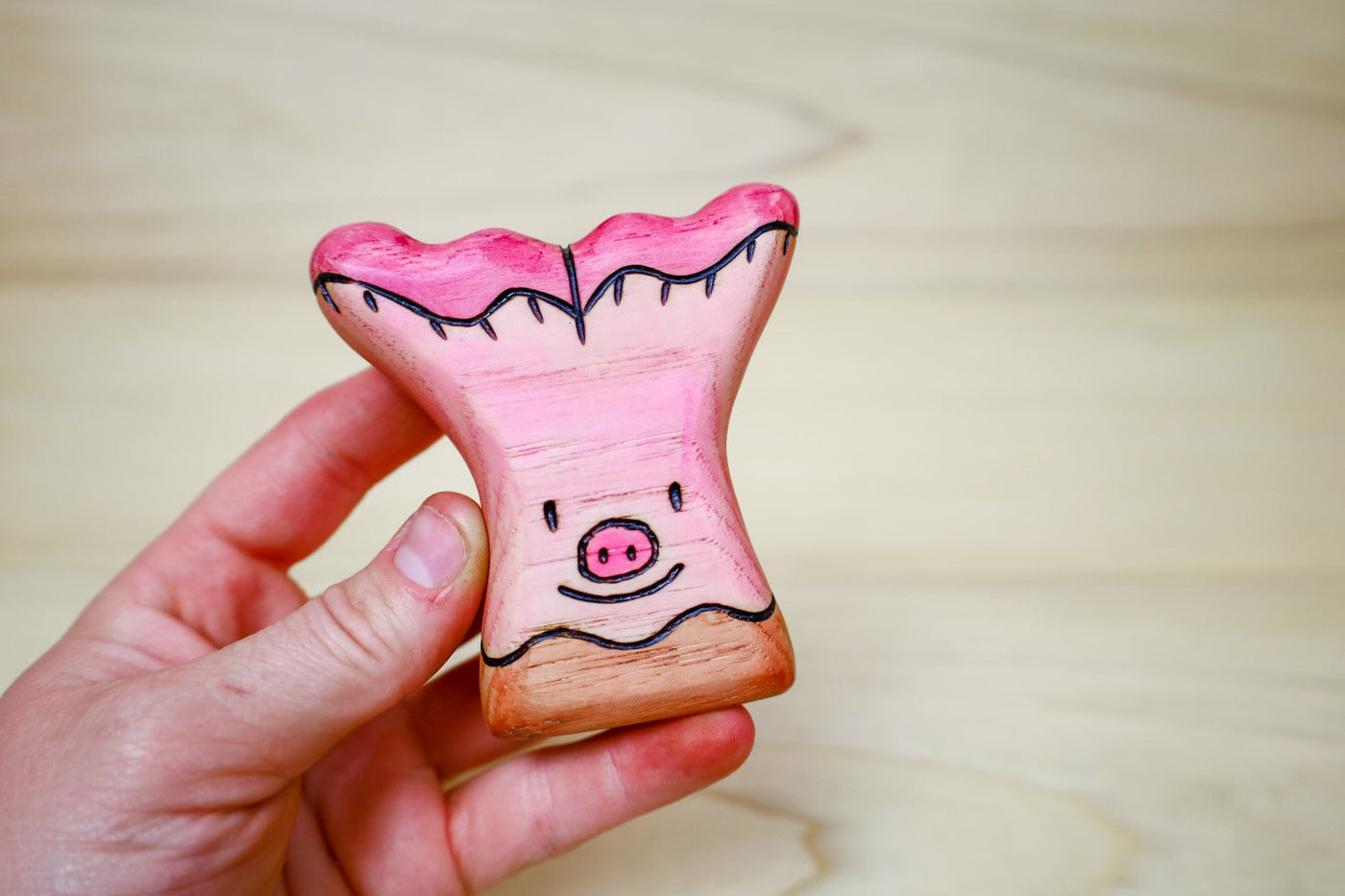 PREORDER - Wooden Pig's Ear Mushroom Toy