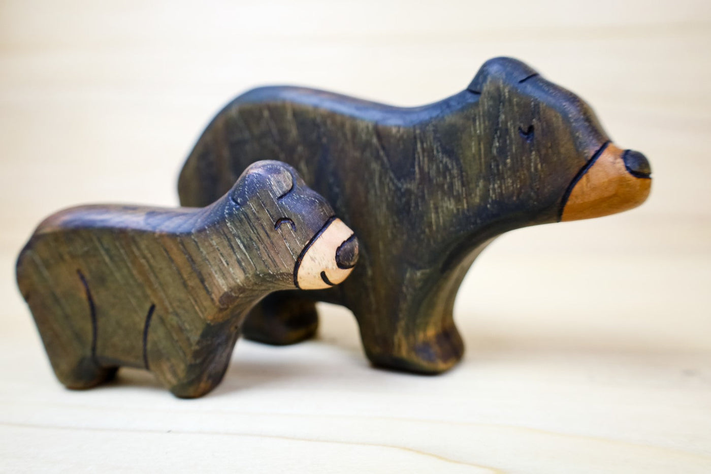 Wooden Black Bears- Mama or Baby