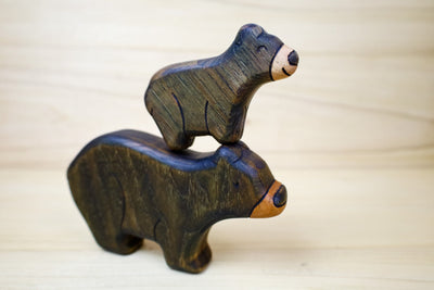 Wooden Black Bears- Mama or Baby