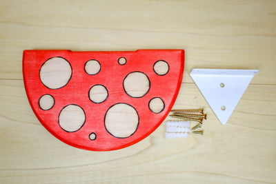 PREORDER - Mushroom Top Floating Wall Shelf