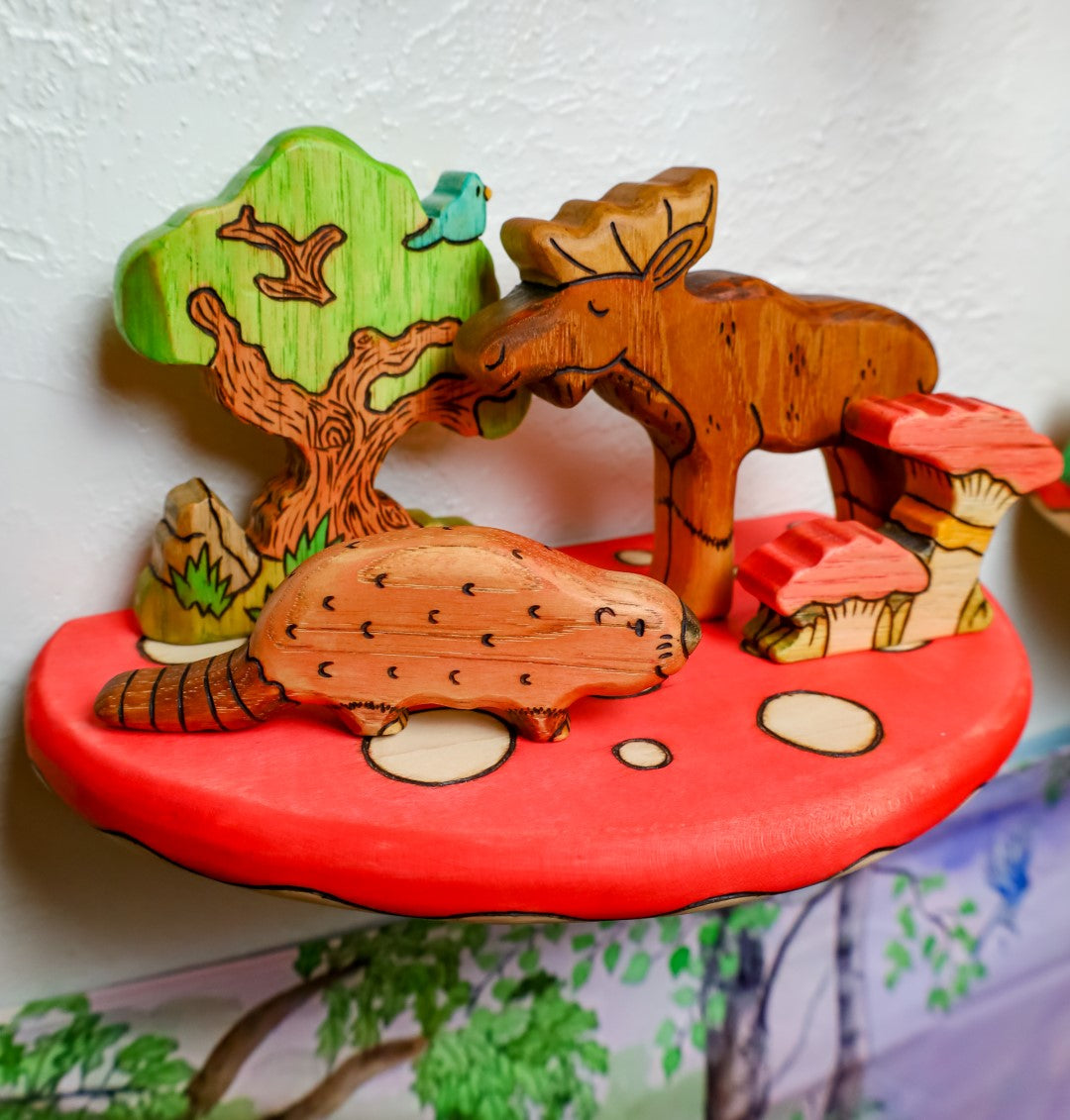 PREORDER - Mushroom Top Floating Wall Shelf